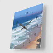 アルガルヴェビーチ,ポルトガル スクエア壁時計 (傾斜)
