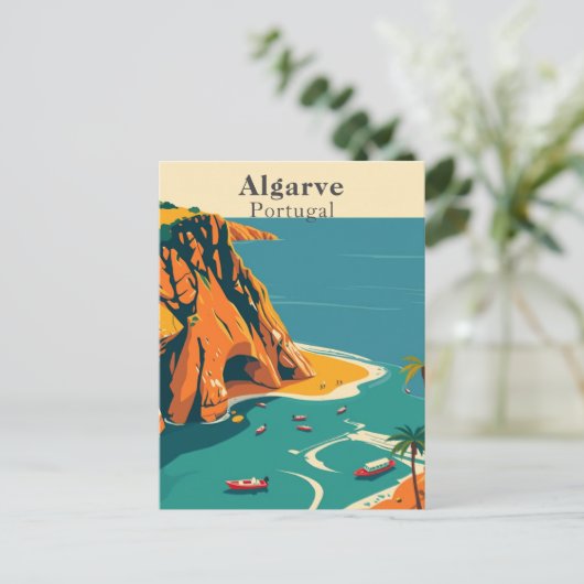 アルガルヴェ,ポルトガル欧州レトロ沿岸芸術 ポストカード (スタンド正面)