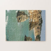 アルガルヴェ,ポルトガル,ベナギルビーチと崖 ジグソーパズル (横)