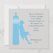 アルガルヴビーチガールトラベルヴィンテージスタイルカード (裏面)