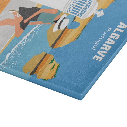 アルガルヴビーチガールトラベルヴィンテージスタイル カッティングボード (角)