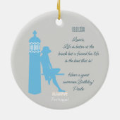 アルガルヴビーチガールトラベルヴィンテージスタイル セラミックオーナメント (裏面)