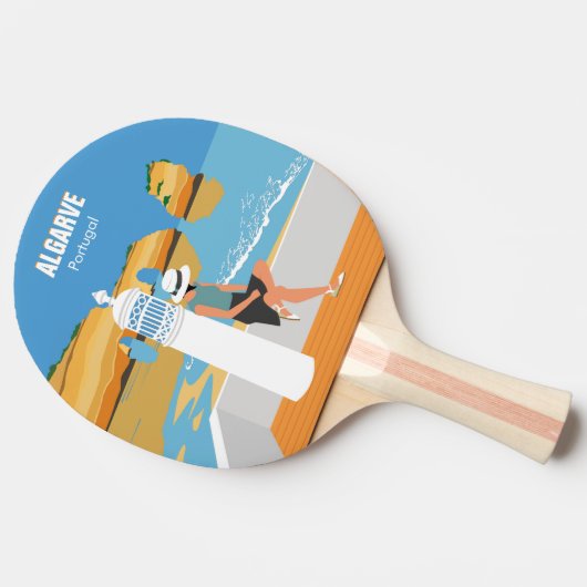 アルガルヴビーチガールトラベルヴィンテージスタイル 卓球ラケット (横)