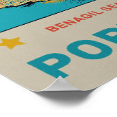 アルガルヴベナギル洞窟ビーチポルトガルヴィンテージ旅行 ポスター (角)