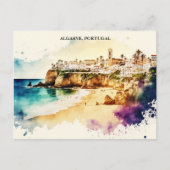 アルガルヴポルトガルウォーターカラートラベル ポストカード (正面)