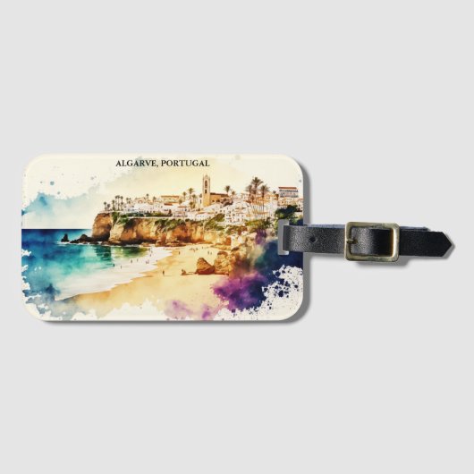 アルガルヴポルトガルウォーターカラートラベル ラゲッジタグ (正面横)