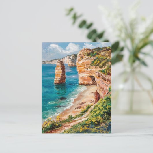アルガルヴポルトガルウォーター絵を描カラーズトラベル ポストカード (スタンド正面)