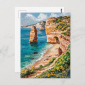 アルガルヴポルトガルウォーター絵を描カラーズトラベル ポストカード (正面/裏面)