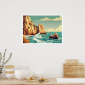 アルガルヴポルトガルサーフヴィンテージ ポスター (キッチン)