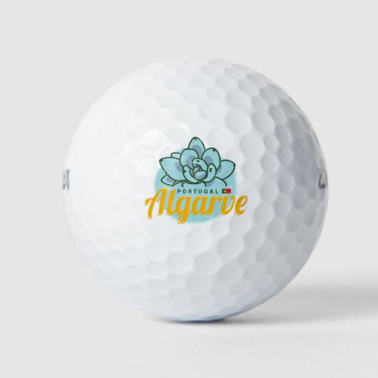 アルガルヴポルトガルフラワーサキュリーヴィンテージ土産 ゴルフボール (正面)