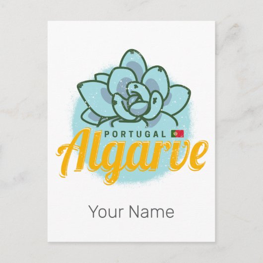 アルガルヴポルトガルフラワーサキュリーヴィンテージ土産 シーズンポストカード (正面)