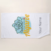 アルガルヴポルトガルフラワーサキュリーヴィンテージ土産 ビーチタオル (正面)