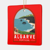 アルガルヴポルトガルレトロトラベルアートヴィンテージ セラミックオーナメント (左)