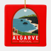 アルガルヴポルトガルレトロトラベルアートヴィンテージ セラミックオーナメント (裏面)