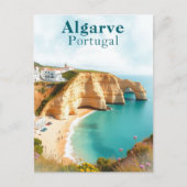 アルガルヴポルトガルヴィンテージ沿岸旅行 ポストカード (正面)