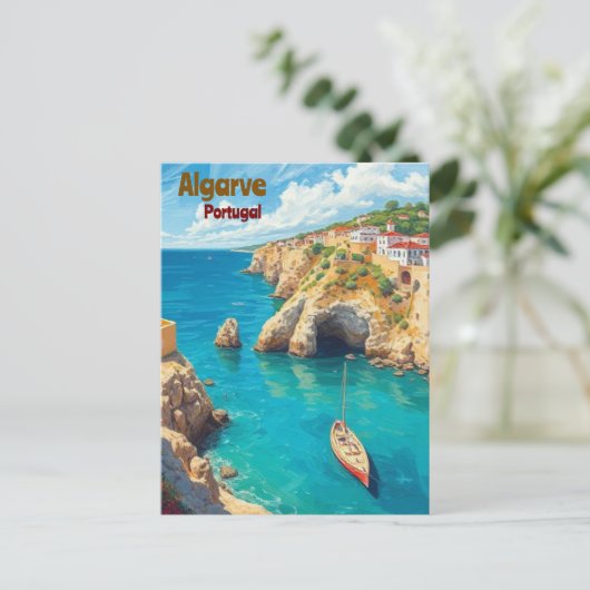 アルガルヴポルトガル風光明媚なポストカード – 沿岸旅行 シーズンポストカード (スタンド正面)