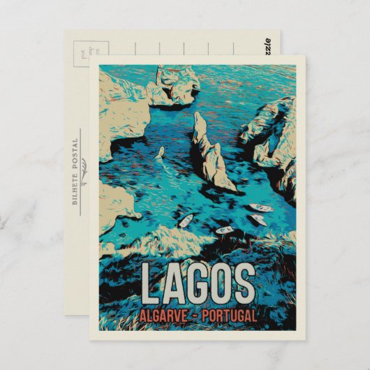 アルガルヴラゴスコーストポルトガル旅行 ポストカード (正面/裏面)