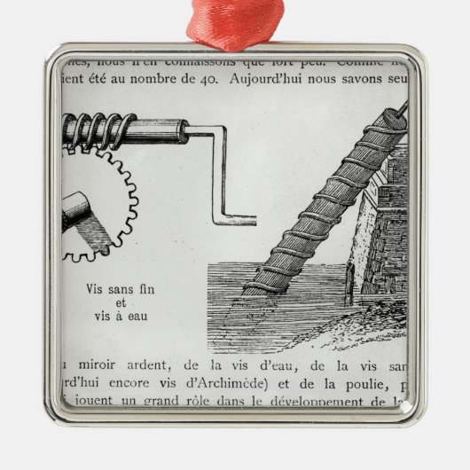 アルキメデスねじ メタルオーナメント (正面)