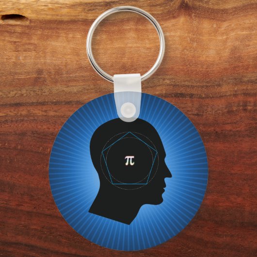 アルキメデスの円周率の近似 キーホルダー (正面)