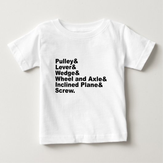 アルキメデスの6つの単純機械 ベビーTシャツ (正面)