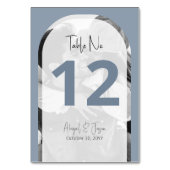 アルキ結婚ーの写真ミニマリストDusty Blue テーブルナンバー (裏面)