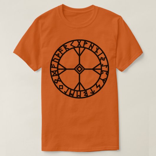 アルギス・ルーンの知恵と勇気のamulet tシャツ (デザイン正面)