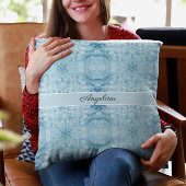 アルクティック・コンフォート | 青と白のフェアパターン クッション