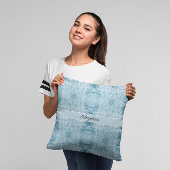 アルクティック・コンフォート | 青と白のフェアパターン クッション