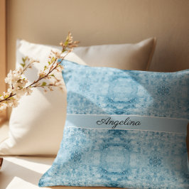 アルクティック・コンフォート | 青と白のフェアパターン クッション