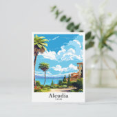 アルクディアスペインアートヴィンテージトラベルイラストレーション ポストカード (スタンド正面)