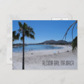 アルクディアビーチアンドベイランドスケープマヨルカスペイン ポストカード (正面/裏面)