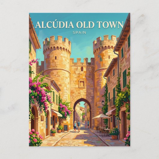 アルクディア旧市街 スペイン ポストカード (正面)