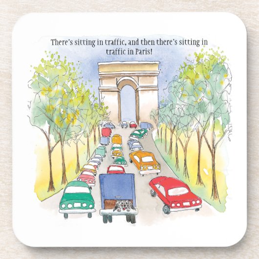 アルクドゥトリオンフパリウォーターお洒落カラーアート コースター (正面)