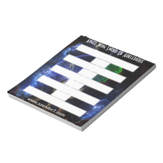 アルクレディアスのエンジェルウィング剣宇宙メモ帳 ノートパッド (回転)