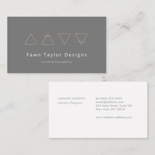 アルケミカルシンボルグレー 名刺 (正面/裏面)