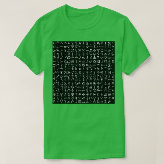 アルケミカルシンボル収集の反転 Tシャツ (デザイン正面)