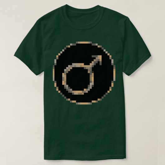 アルケミカルシンボル鉄ピクセル Tシャツ (デザイン正面)