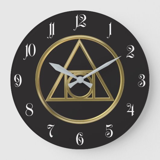 アルケミカル記号 ラージ壁時計 (正面)