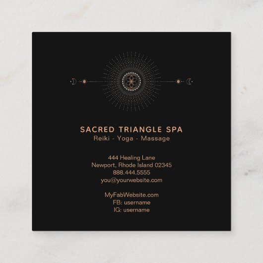 *~*アルケミーシャーマン聖地曼荼羅ムーン スクエア名刺 (裏面)