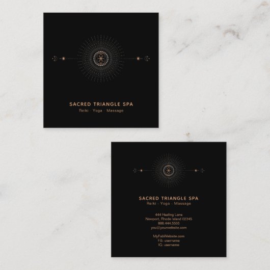 *~*アルケミーシャーマン聖地曼荼羅ムーン スクエア名刺 (正面/裏面)