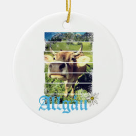 アルゲーウアルプス ヴィンテージ牛 ババリア ドイツ お土産 セラミックオーナメント