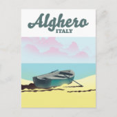 アルゲーロ イタリア ビンテージ 旅行ポスター ポストカード (正面)