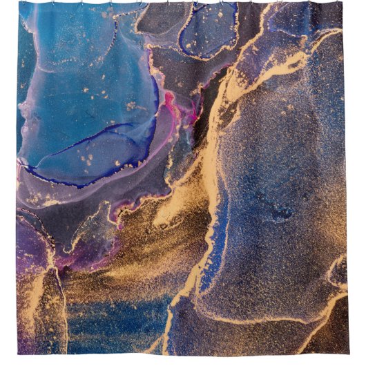 アルコの自然な高級抽象芸術絵画流体アート シャワーカーテン (正面)