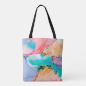 アルコの自然な高級抽象芸術絵画流体アート トートバッグ (裏面)