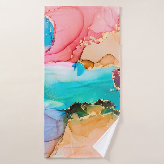 アルコの自然な高級抽象芸術絵画流体アート バスタオル (バスタオル)