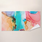 アルコの自然な高級抽象芸術絵画流体アート バスタオル (バスタオル)