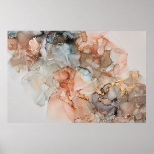 アルコの自然な高級抽象芸術絵画流体アート ポスター