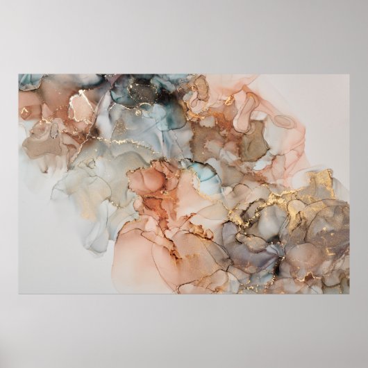 アルコの自然な高級抽象芸術絵画流体アート ポスター (正面)