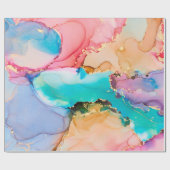 アルコの自然な高級抽象芸術絵画流体アート ラッピングペーパー (フラット)