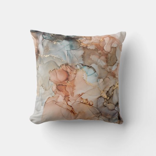 アルコの自然高級抽象芸術流絵画動アート クッション (正面)